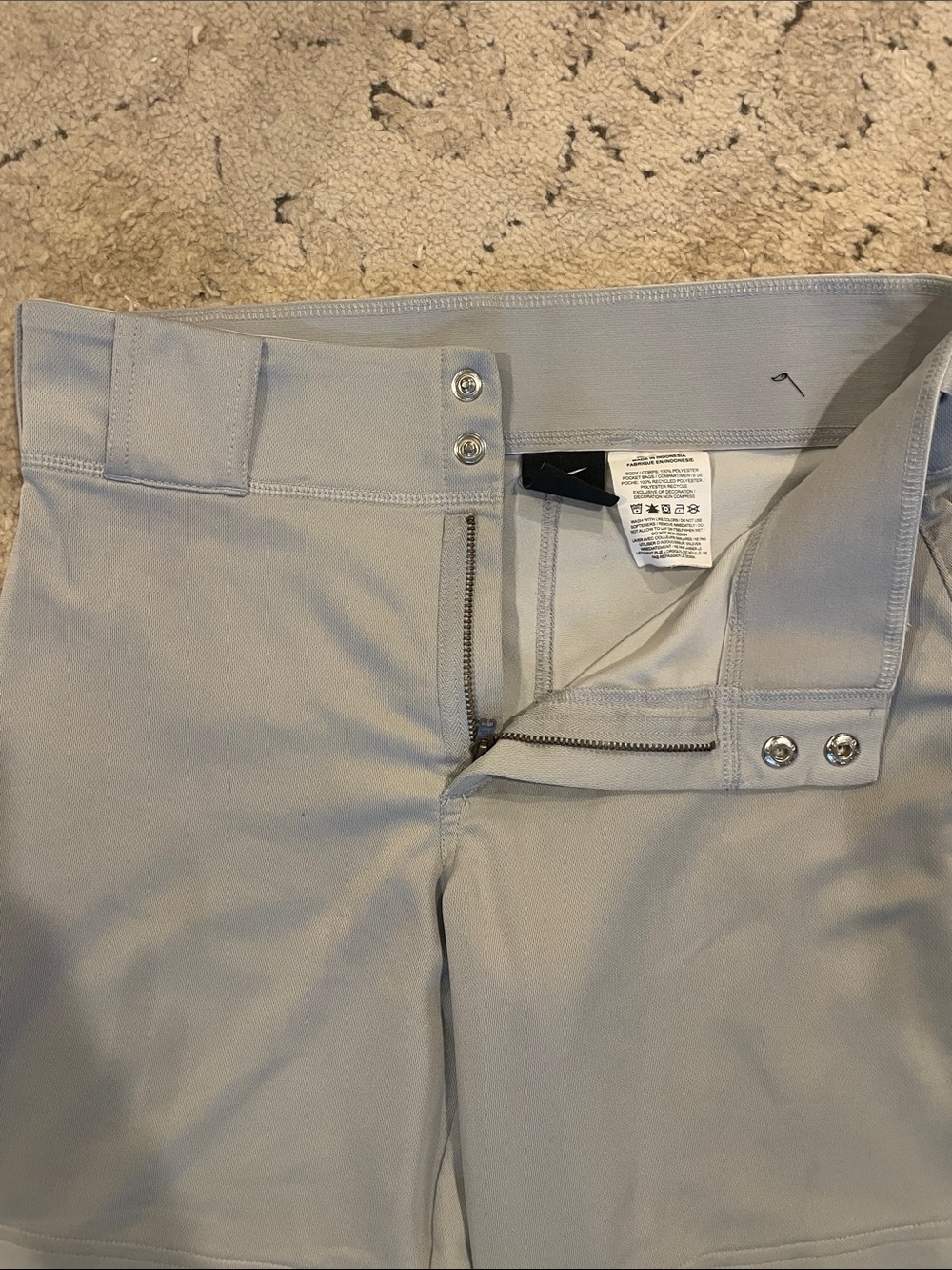 Nike Light Gray Baseball Pants with Black Swoosh - Picture 8 of 12